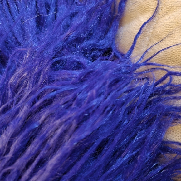 BCBGMAXAZRIA Arctic Faux Fur Coat in Spectrum Blue - Picture 9 of 9